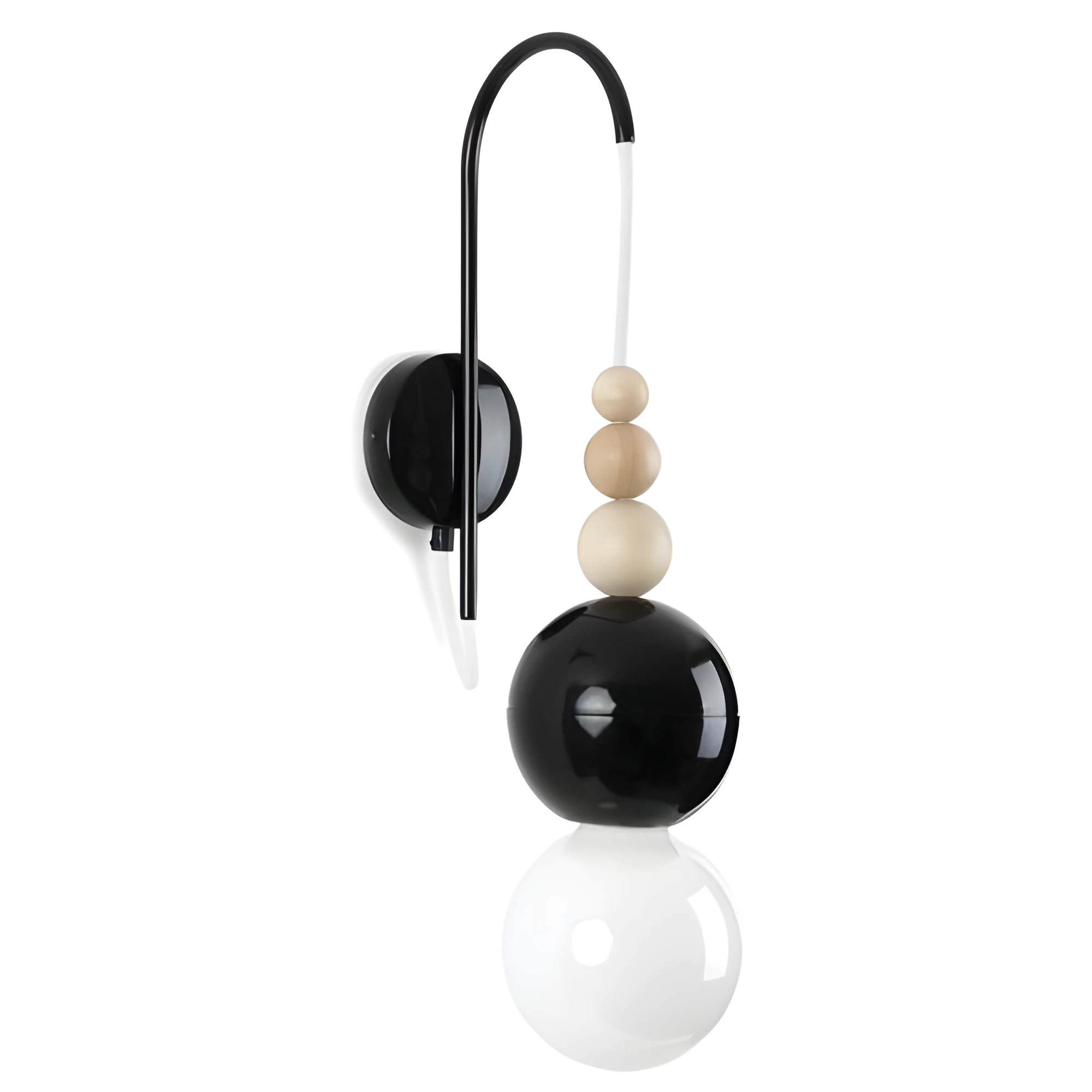 Ozdobny kinkiet z kulami Loft Bala - czarny