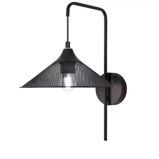 Czarny kinkiet z siatki Kiruna - loftowy do salonu