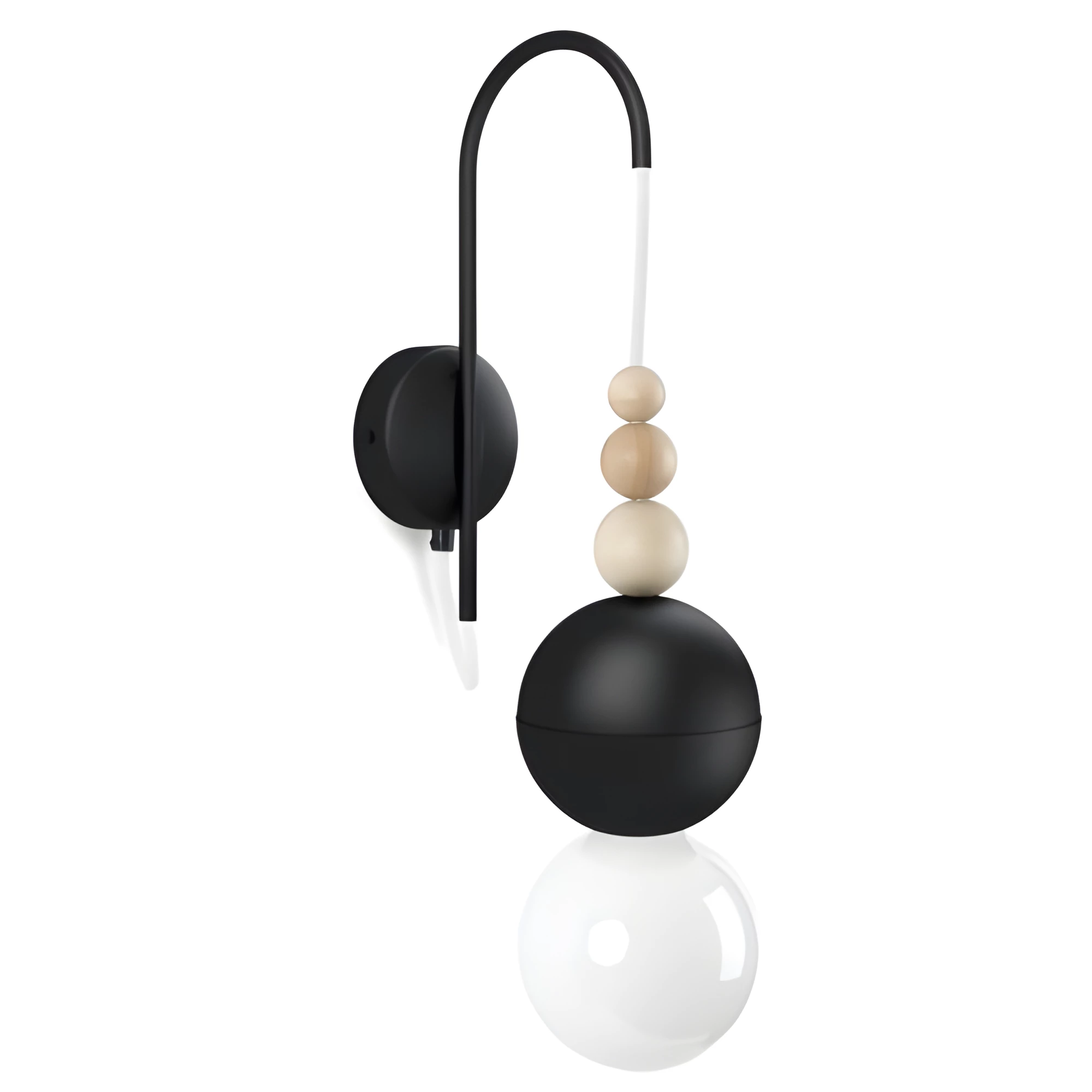 Kinkiet żarówkowy Loft Bala - czarno białe kule