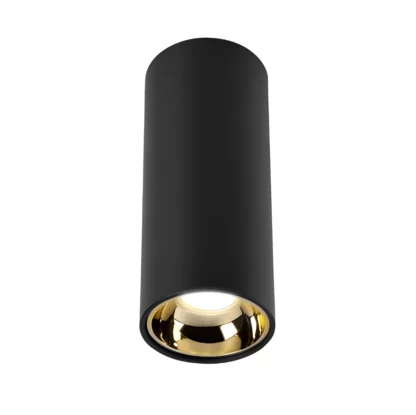 Czarna tuba sufitowa Alx - spot LED