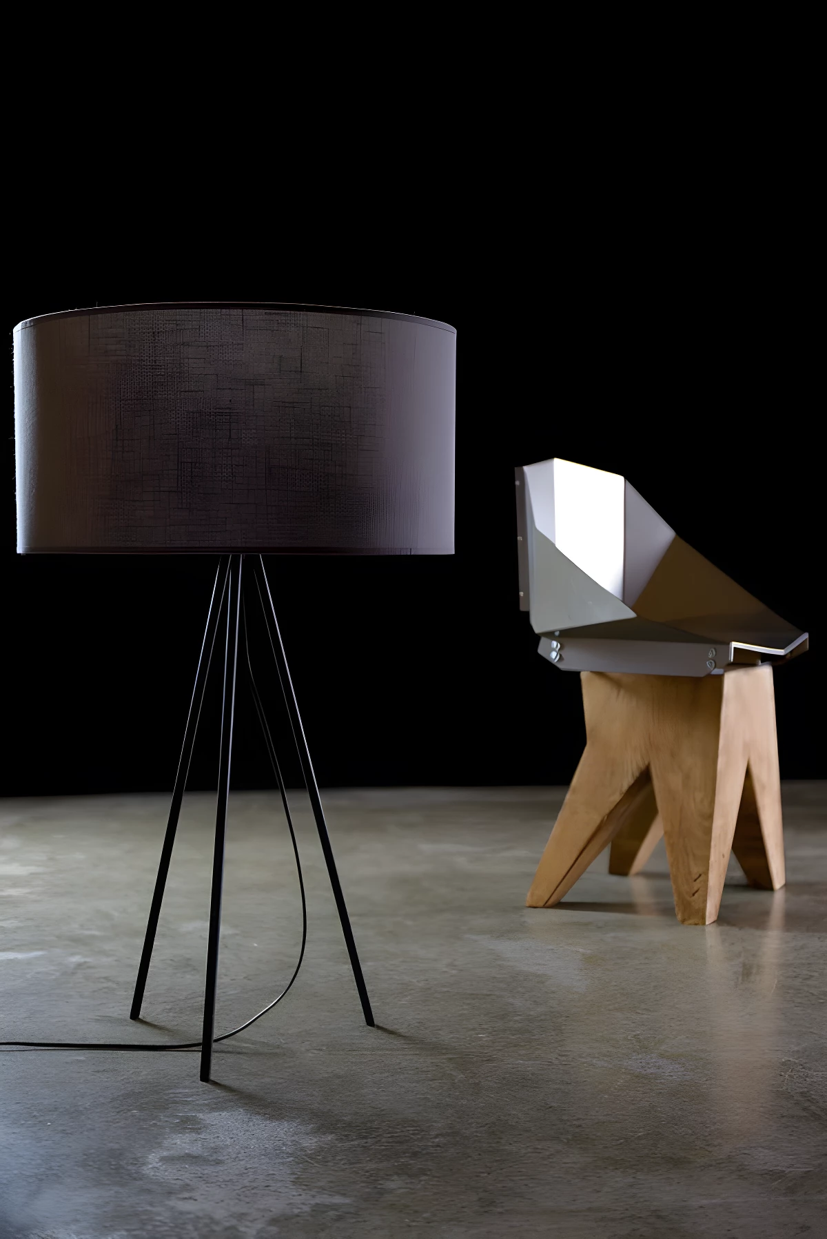 Lampa stołowa Simple - kolor Szary - LGH0510