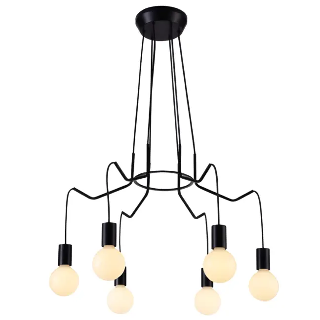 Lampa Basso do salonu - 6 wiszących żarówek