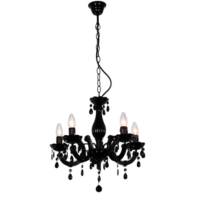 Żyrandol Magnolia - kolor Czarny - RLD94016-5B