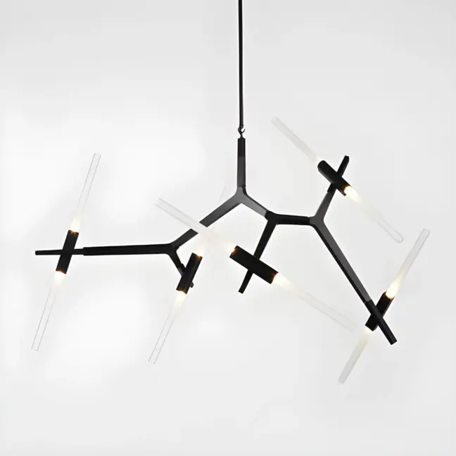 Dekoracyjna lampa Sticks 10 - regulacja ramion - czarna