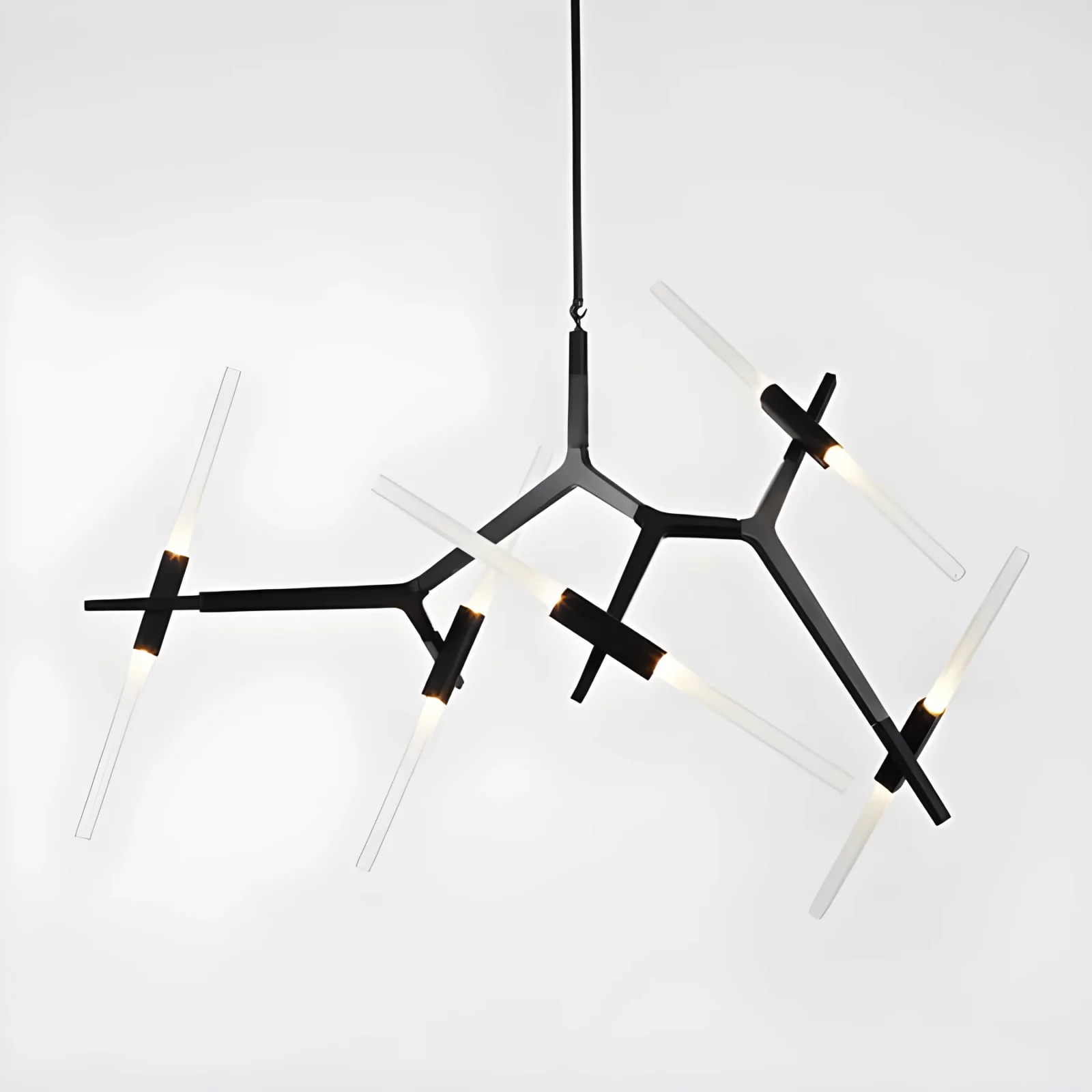 Dekoracyjna lampa Sticks 10 - regulacja ramion - czarna