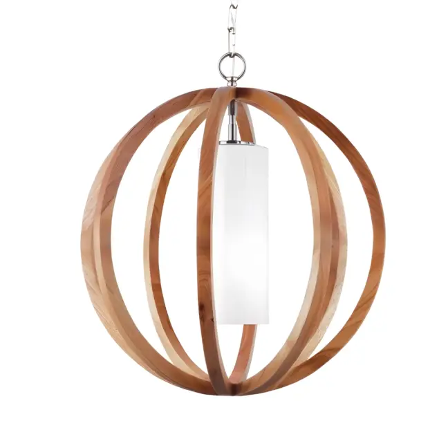Lampa wisząca Allier - kolor biały, brązowy - FE/ALLIER/P/S LW