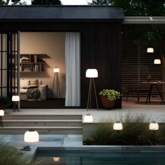 Drewniana podstawa do lampy podłogowej Kettle