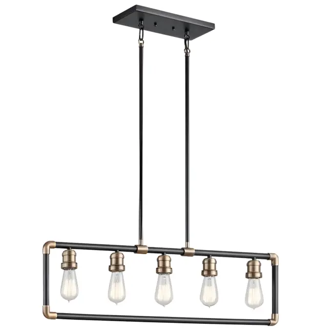 Lampa wisząca Imahn - kolor mosiądz, Czarny - KL/IMAHN/ISLE