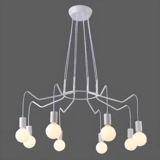 Biała lampa wisząca Basso - do salonu