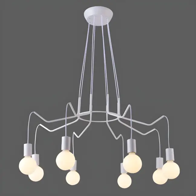 Biała lampa wisząca Basso - do salonu