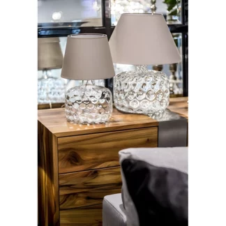 Lampa stołowa Paris  - kolor beżowy, transparentny - L002011206