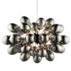 Efektowna lampa wisząca Infinity - srebrne szklane kule