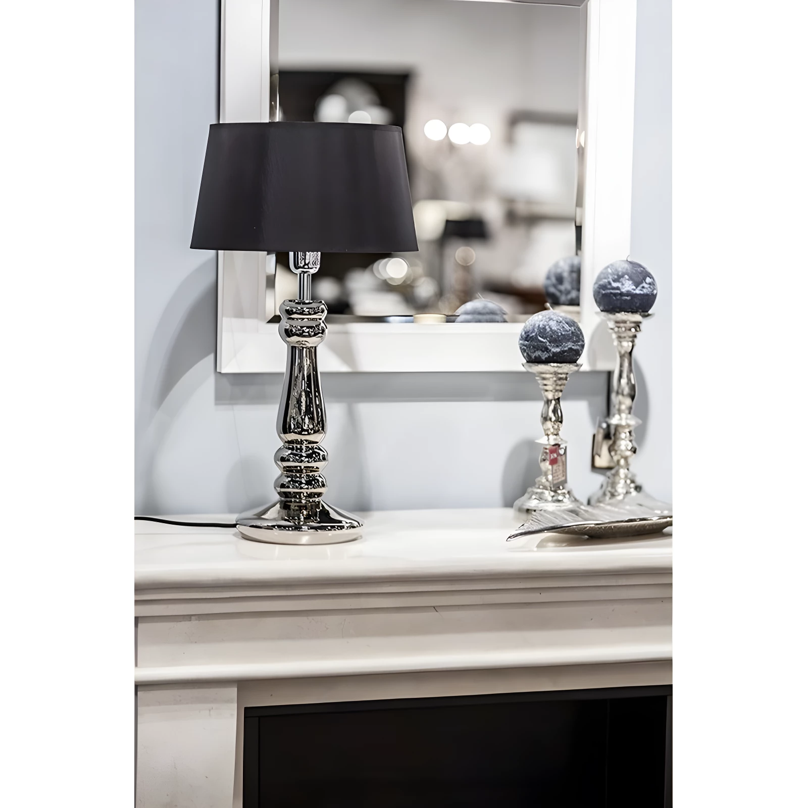 Lampa stołowa Petit Trianon - kolor srebrny, złoty, Czarny - L051161260