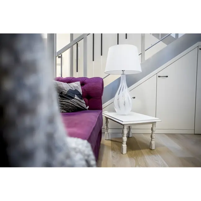 Lampa stołowa Modena White - kolor biały, transparentny - L036089230