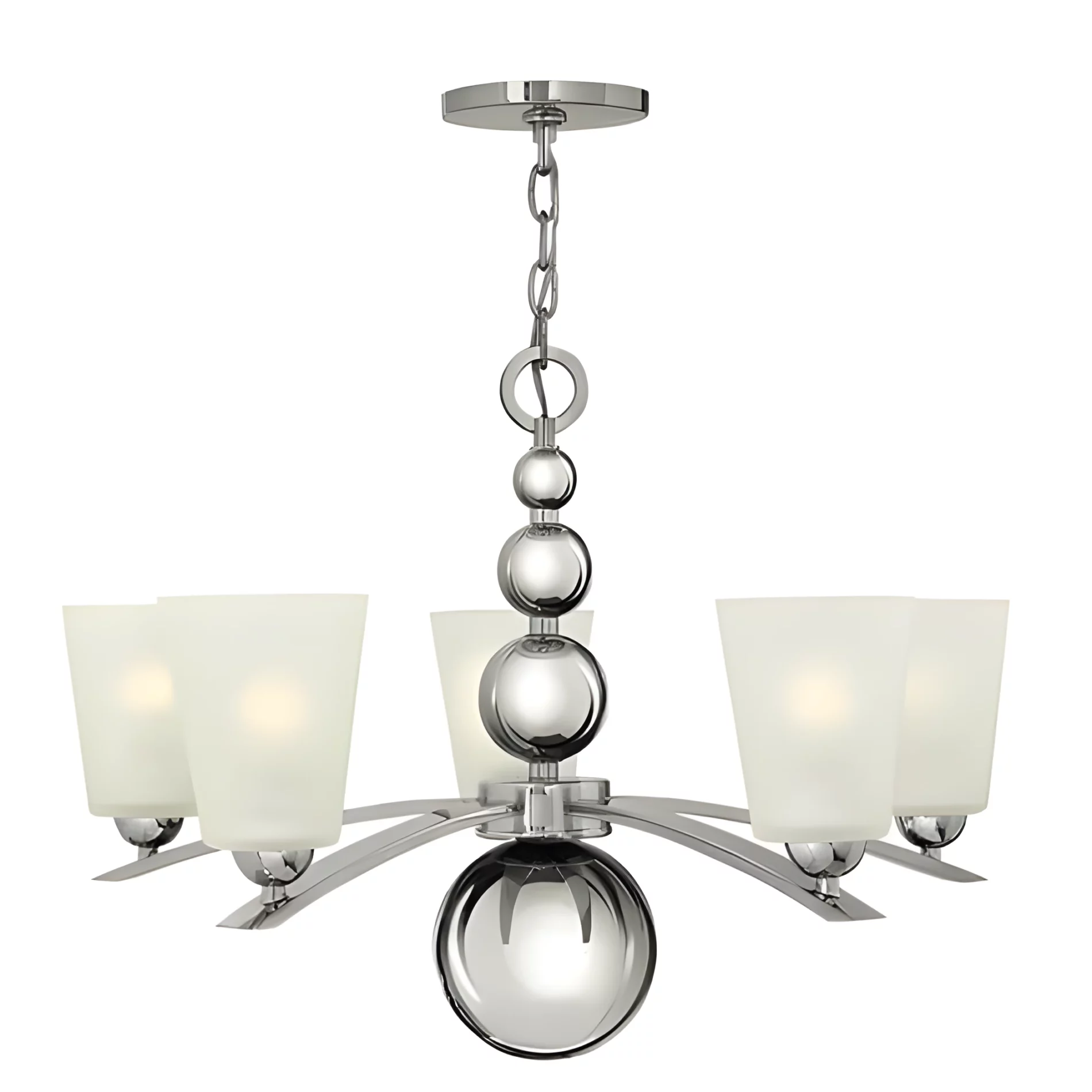 Żyrandol Lucy - kolor biały, srebrny - HK/ZELDA5 PN