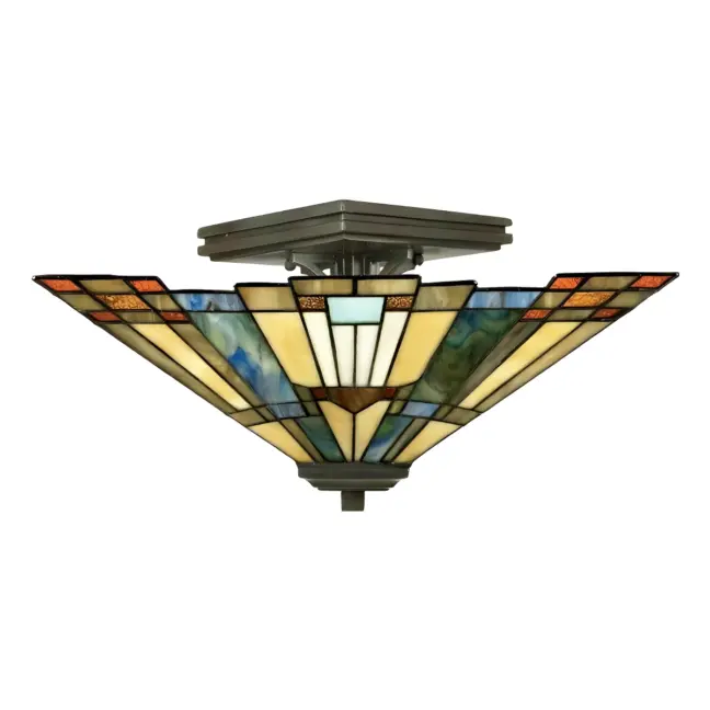 Lampa sufitowa Inglenook - kolor brązowy, pomarańczowy - QZ/INGLENOOK/SF