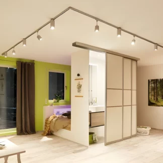 Gotowy zestaw szynowy Cover - 3xGU10 Chrom matowy, URail