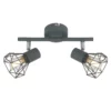 Lampa sufitowa Verve - 2 druciane klosze do pokoju