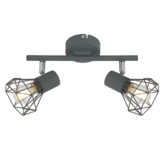 Lampa sufitowa Verve - 2 druciane klosze do pokoju