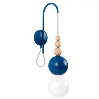 Kinkiet Loft Bala z ozdobnymi kulkami - niebieska