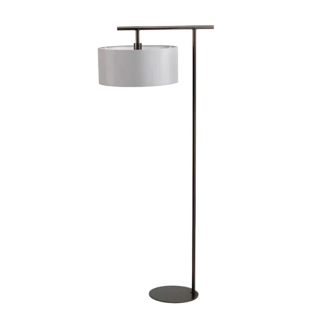 Lampa podłogowa Tedy - kolor brązowy, Szary - BALANCE/FL DBG