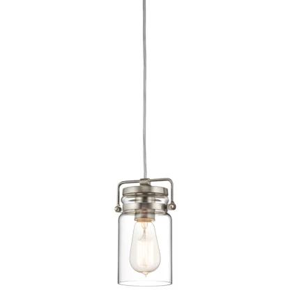 Lampa wisząca Brinley - kolor srebrny, transparentny - KL/BRINLEY/MP NI