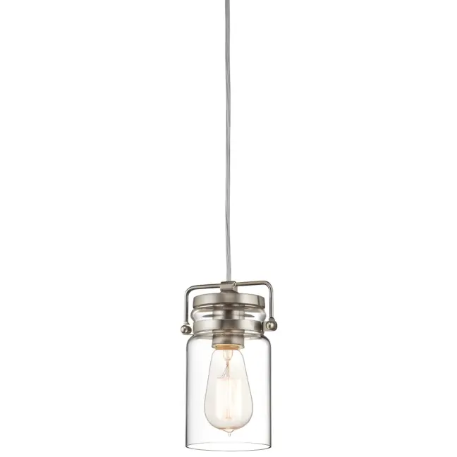 Lampa wisząca Brinley - kolor srebrny, transparentny - KL/BRINLEY/MP NI