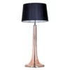 Lampa stołowa Lozanna  - kolor miedź, transparentny, Czarny - L214382229