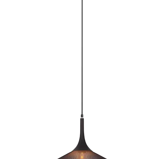 Druciana czarna lampa wisząca Kiruna - do jadalni nad stół