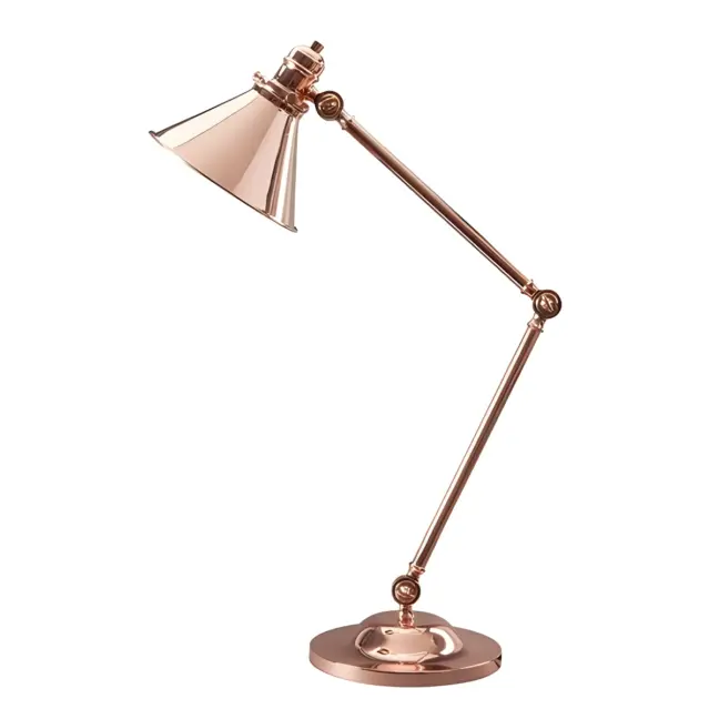 Industrialna lampa biurkowa Saxon - miedziana