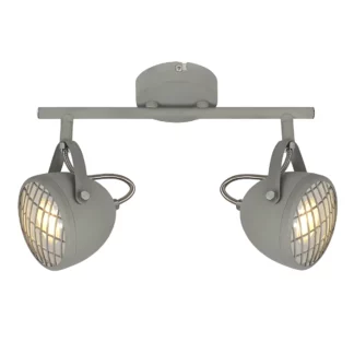 Szara lampa sufitowa Pent - industrialna do pokoju