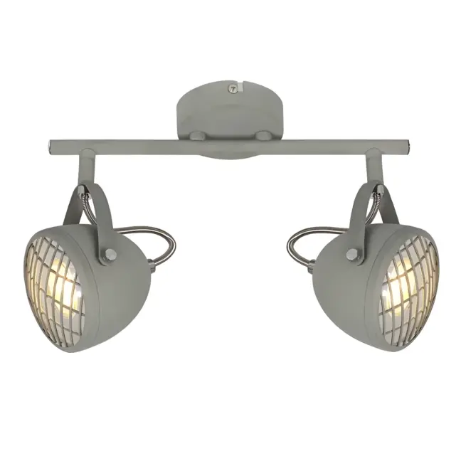 Szara lampa sufitowa Pent - industrialna do pokoju