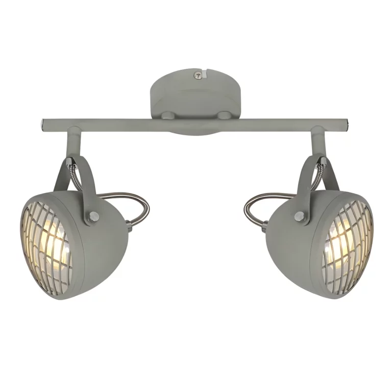 Szara lampa sufitowa Pent - industrialna do pokoju