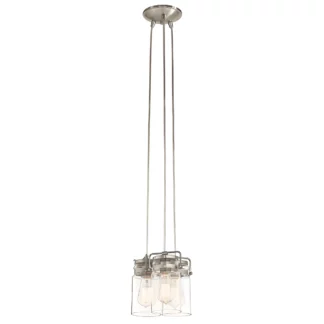 Lampa wisząca Brinley - kolor srebrny, transparentny - KL/BRINLEY3 NI