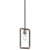 Lampa wisząca Imahn - kolor mosiądz, Czarny - KL/IMAHN/MP