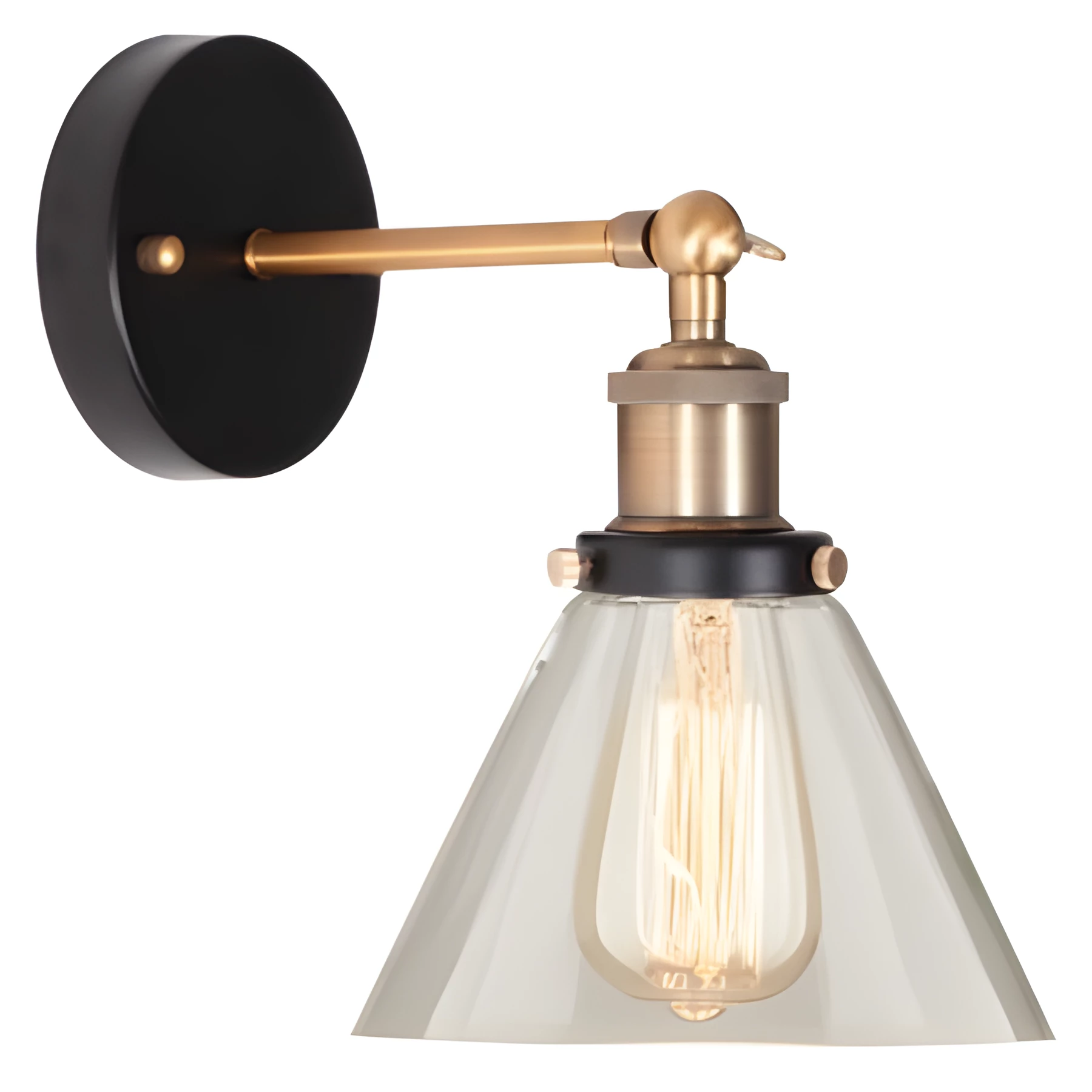 Loftowy kinkiet New York Loft No. 1 - złotawy