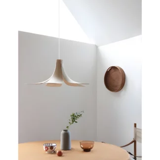 Jasna dębowa lampa wisząca Jazz - nad stół