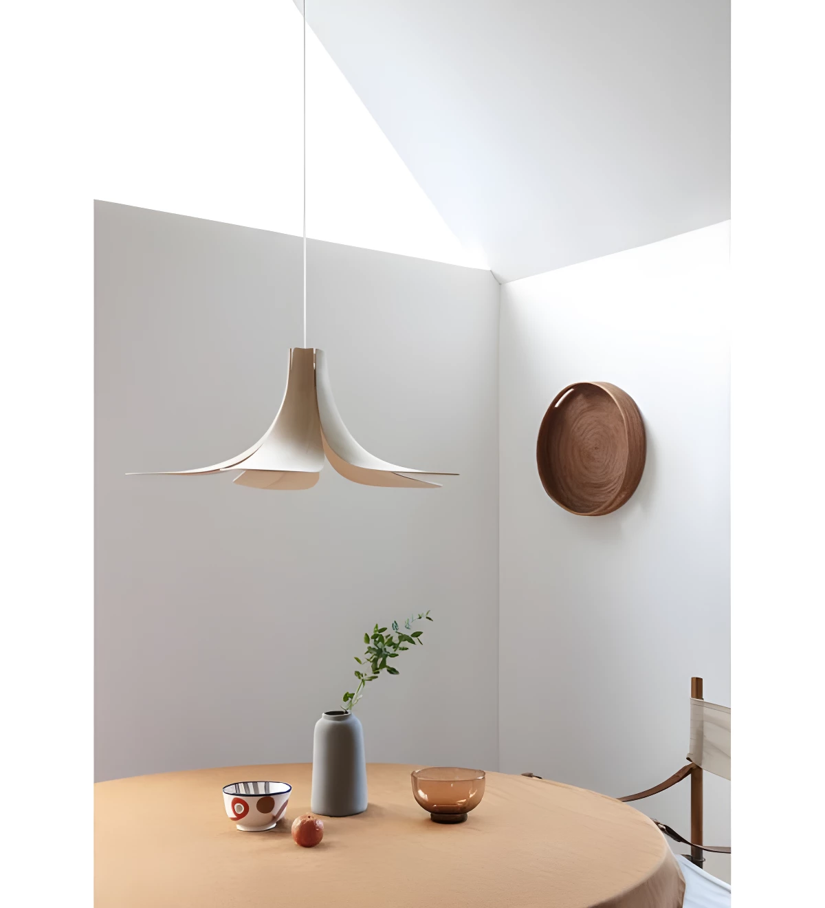 Jasna dębowa lampa wisząca Jazz - nad stół