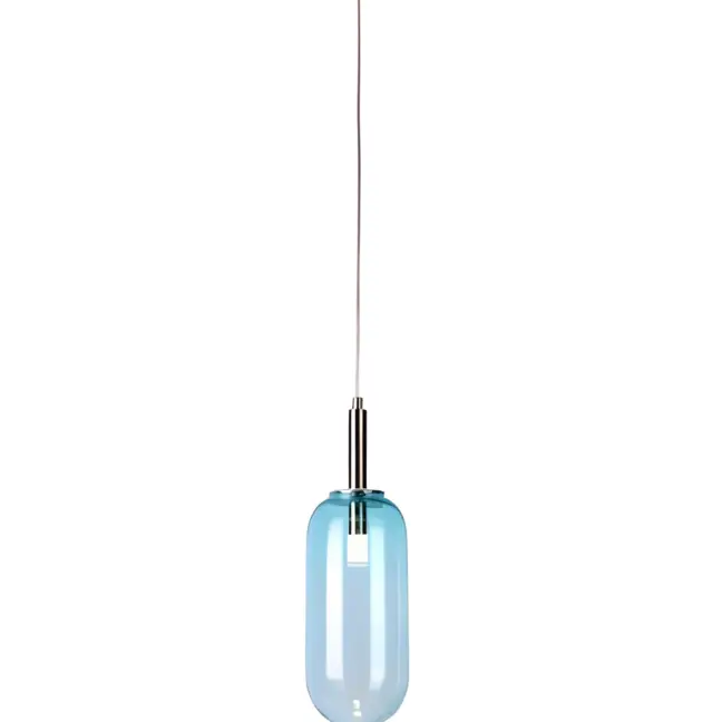 Niebieska lampa wisząca Fiuggi - szklana