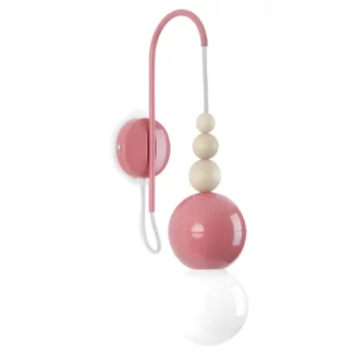 Różowy kinkiet żarówkowy Loft Bala