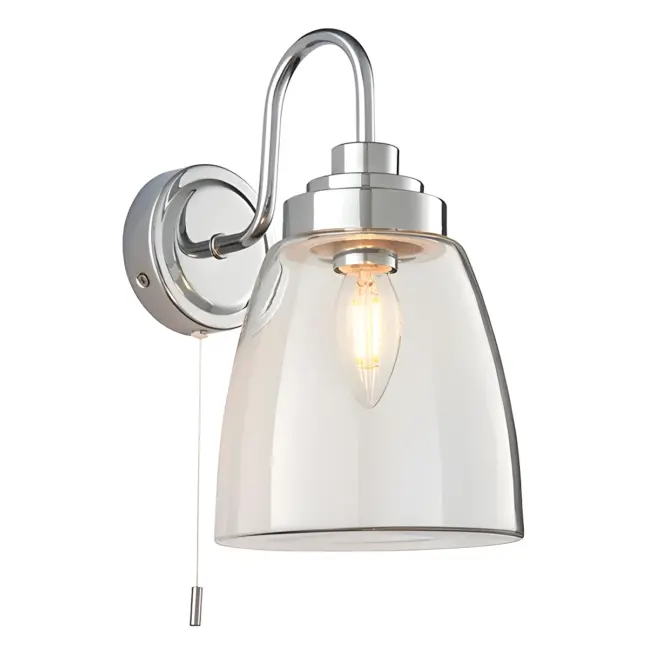 Kinkiet Ashbury - kolor srebrny, transparentny - 77088