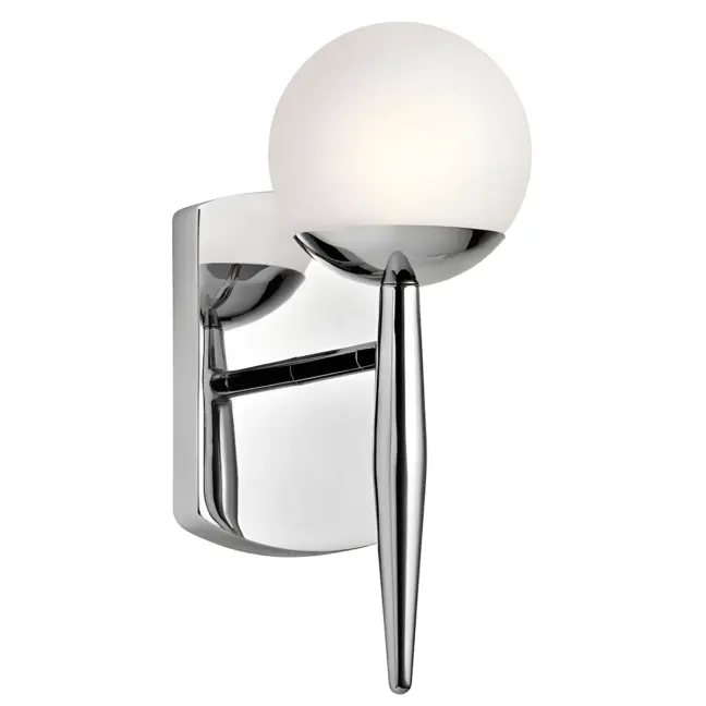 Kinkiet Jasper - kolor biały, srebrny - KL/JASPER1 BATH