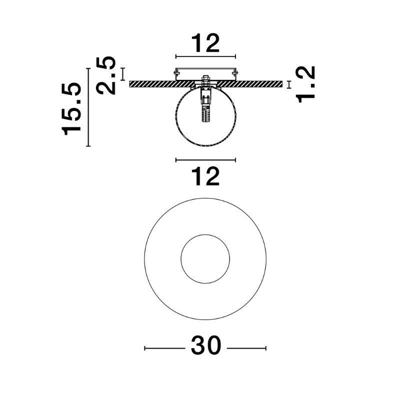 Kinkiet Kivra z marmuru i białym kloszem w kształcie kuli