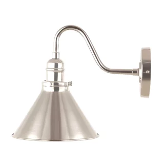 Srebrny loftowy kinkiet Tulon do salonu