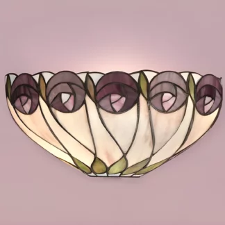 Lampa ścienna Hutchinson - Interiors - szkło Tiffany