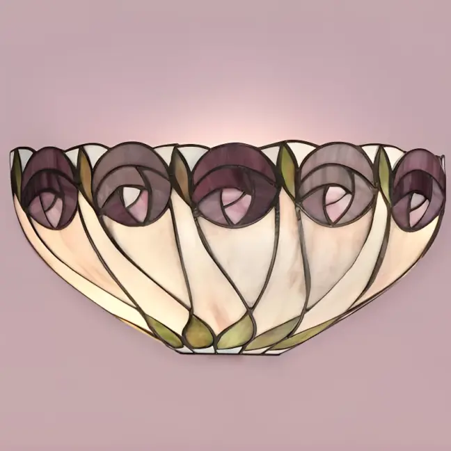Lampa ścienna Hutchinson - Interiors - szkło Tiffany
