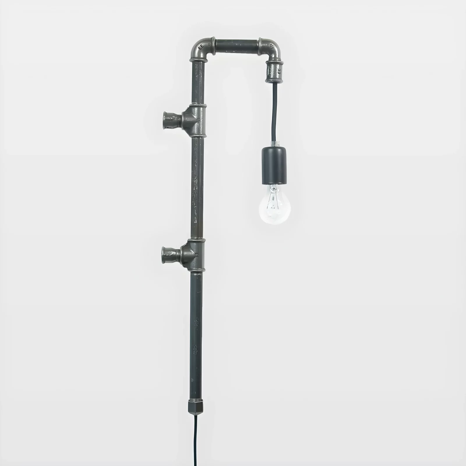 Lampa ścienna Wand - czarne rurki