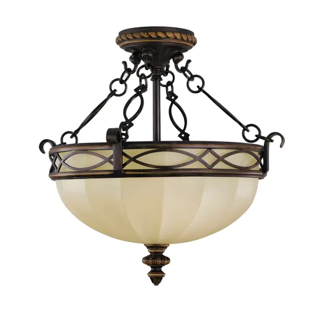Lampa sufitowa Eleonor  - kolor beżowy, brązowy - FE/DRAWINGRM/SFC