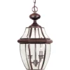 Lampa wisząca Newbury - kolor brązowy, miedź, transparentny - QZ/NEWBURY8/L AC