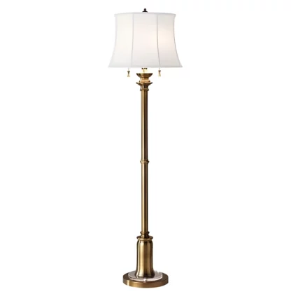 Lampa podłogowa Stateroom - kolor biały, mosiądz, złoty - FE/STATERM FL BB